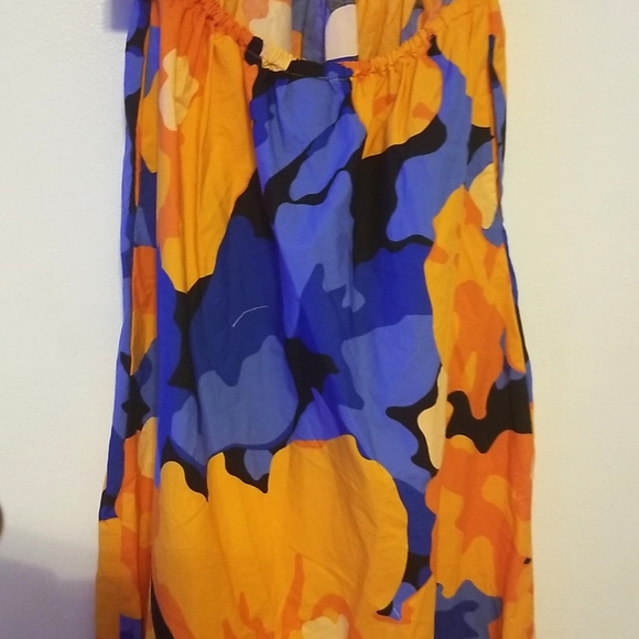 New Tabitha Brown x Target Vibrant Print Dress Open Tie Back Cotton - Picture 6 of 10